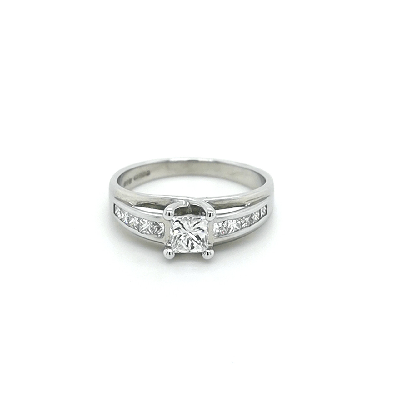 0.72 Carat Diamond Vintage Engagement Ring in 18 Carat White Gold –  Imperial Jewellery